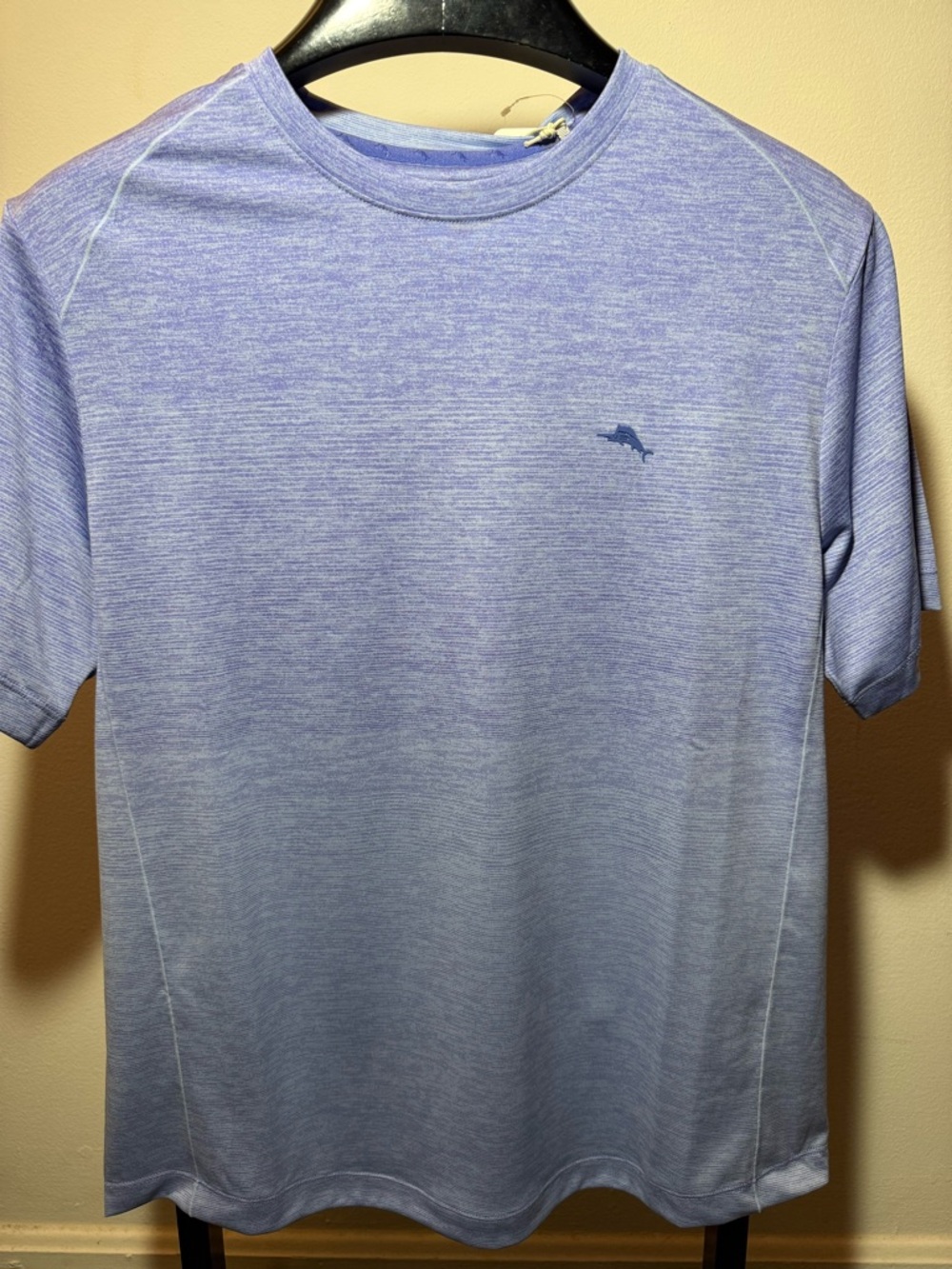 NWT Tommy Bahama IslandZone Oasis Fade Crew Tee Shirt Mens S Deep Periwinkle $89